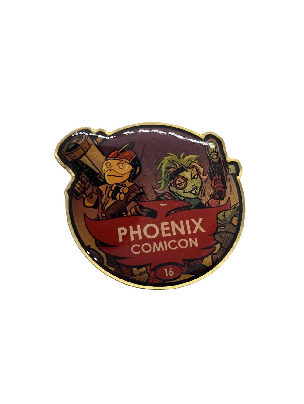 Vintage Phoenix Comicon 2016 Enamel Pin PHX Comic Con PHXCC Badge